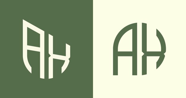 Creative simple Initial Letters AX Logo Designs Bundle