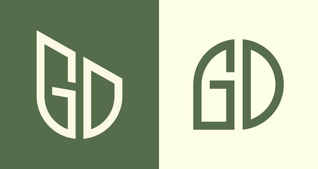 Creative simple Initial Letters GD Logo Designs Bundle