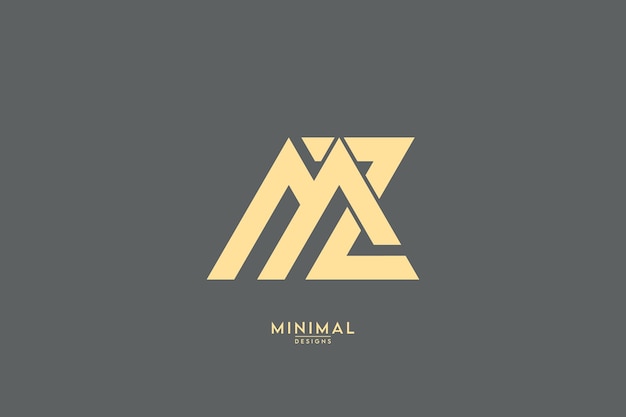 Creative simple minimal Letters MZ ZM Logo Monogram icon