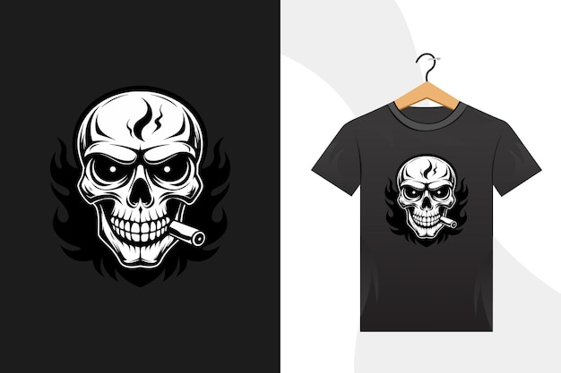 Vector creative skull tshirt