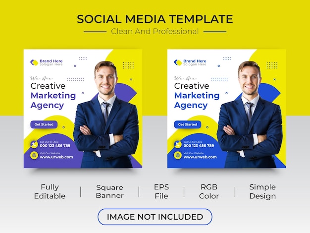 Creative social media banner and ad template design