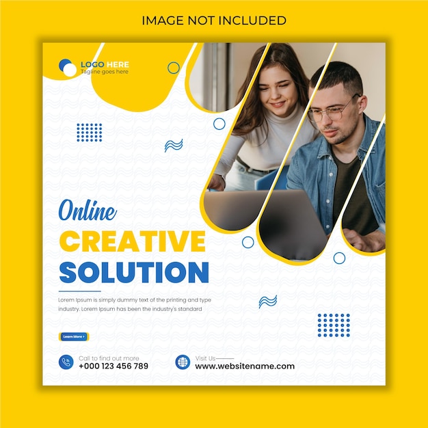 Creative solution agency square Instagram social media post