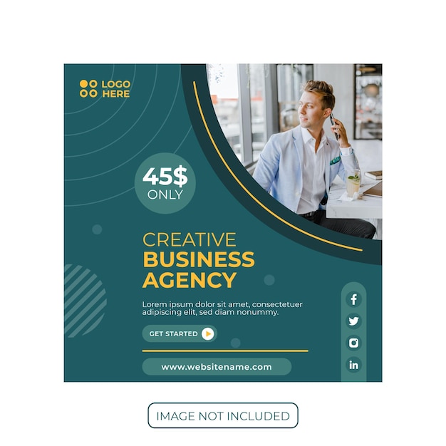 Creative solution digital marketing corporate social media post template design