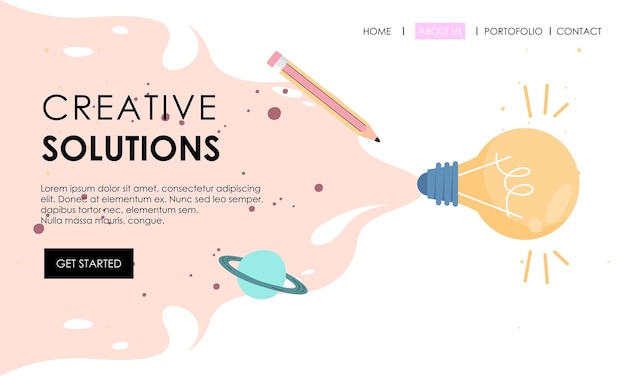 Creative solutions landing page template