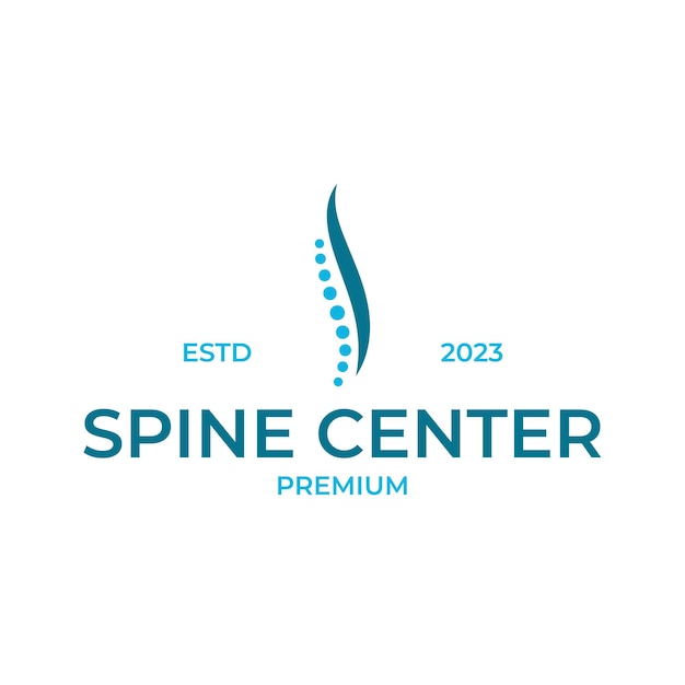 Creative spine center logo design vector illustration idea