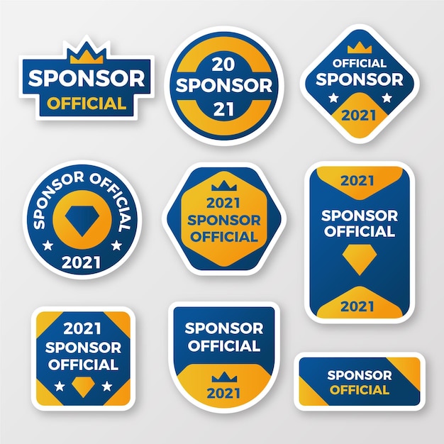 Creative sponsoring stickers pack