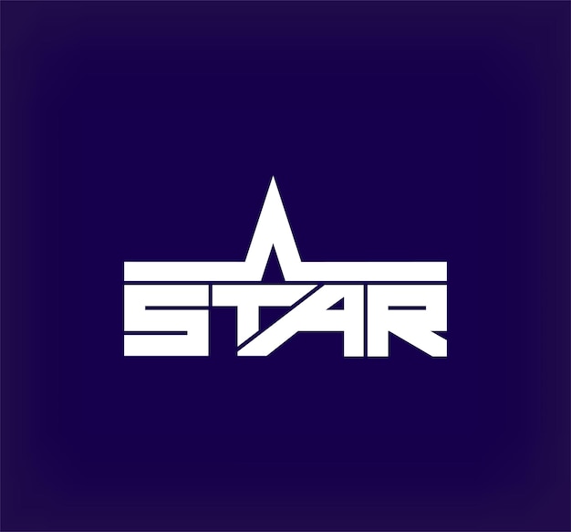 Creative star lettering logo Unique evaluation simple logo template vector