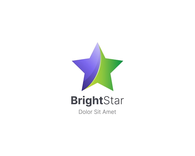 Vector creative star with combine gradient logo