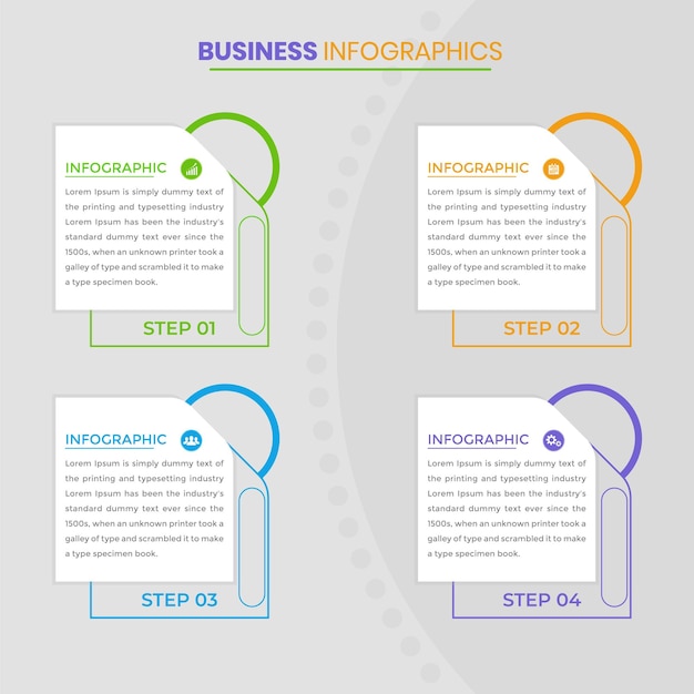 Creative Steps Business Infographic template