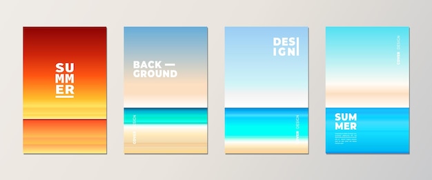 Creative summer season background collection