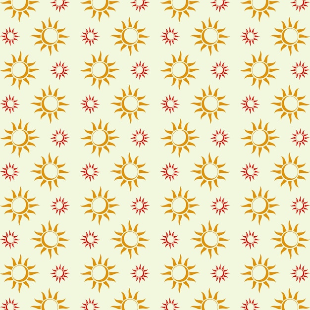 Creative sun trendy design repeating seamless pattern vector illustration background