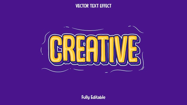 Creative text effect fully editable