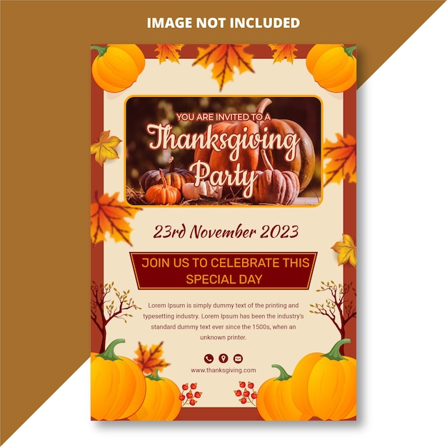 Vector creative thanksgiving fall festival flyer