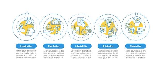 Vector creative thinking skills  infographic template. imagination presentation  elements.