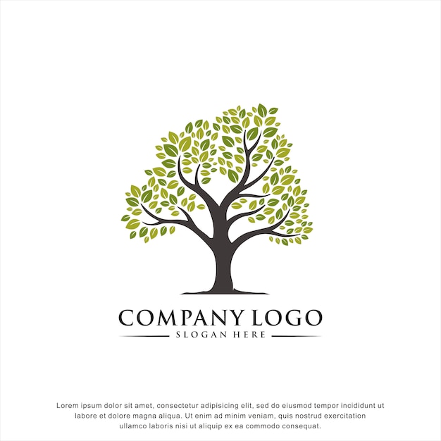 creative tree logo concept