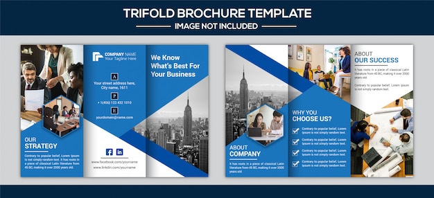 Creative trifold brochure design template