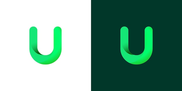 Vector creative u logo designs minimalistic concepts with gradients