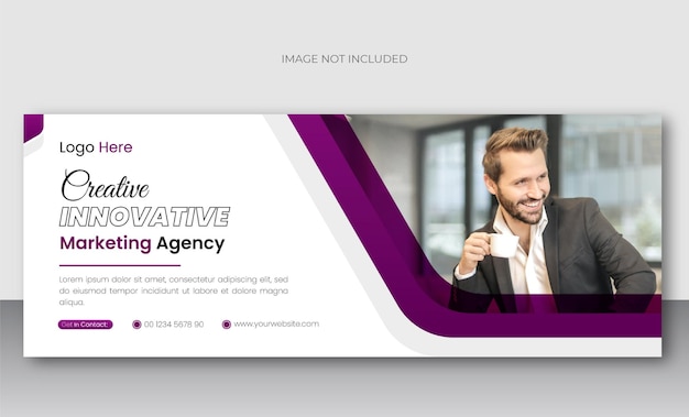 Creative unique business Facebook cover design template