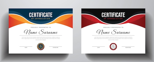 Creative and unique certificate template