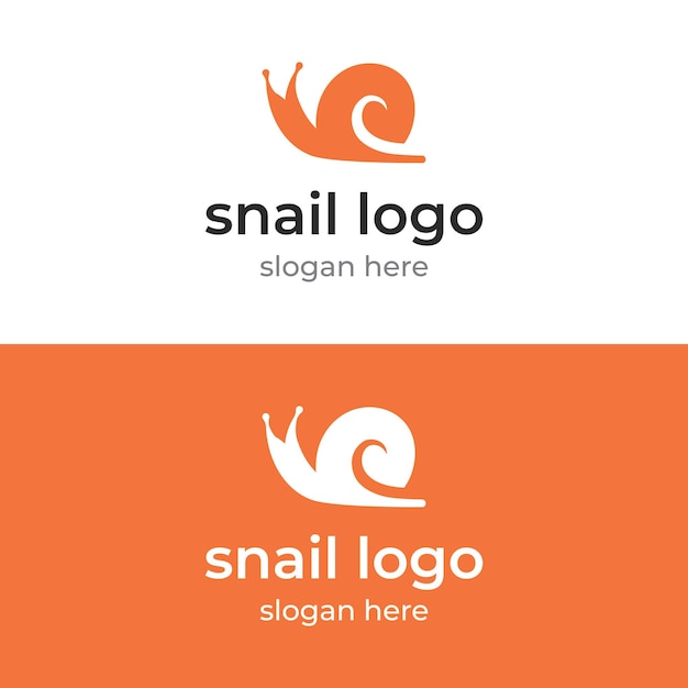 Creative and unique colorful snail and snail shell animal template logo design