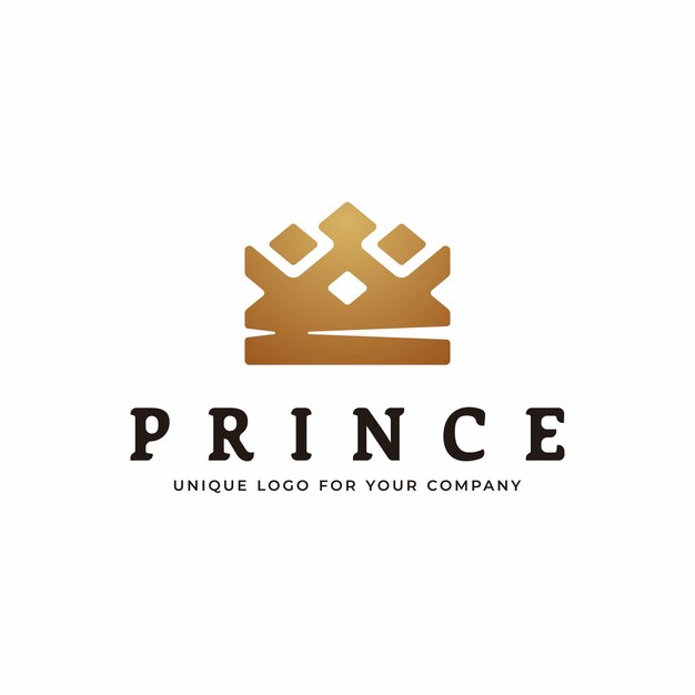 Vector creative unique king crown logo design template.