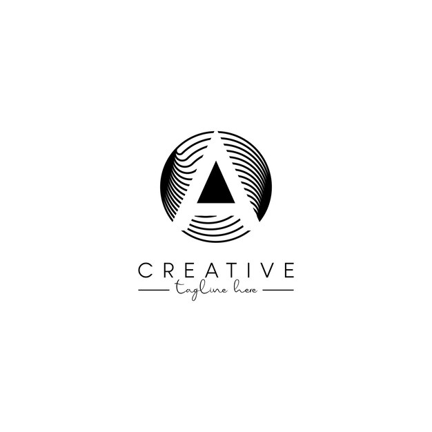 Vector creative unique letter a initial based stylish symbolic logo design