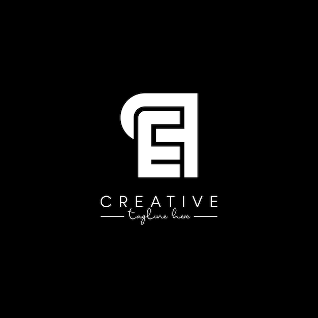 Creative unique letter QE EQ initial based stylish artistic logo design