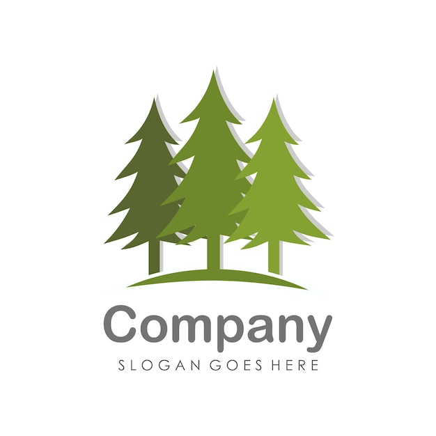 Creative and unique tree logo design template  