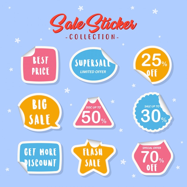 Creative various sale sticker