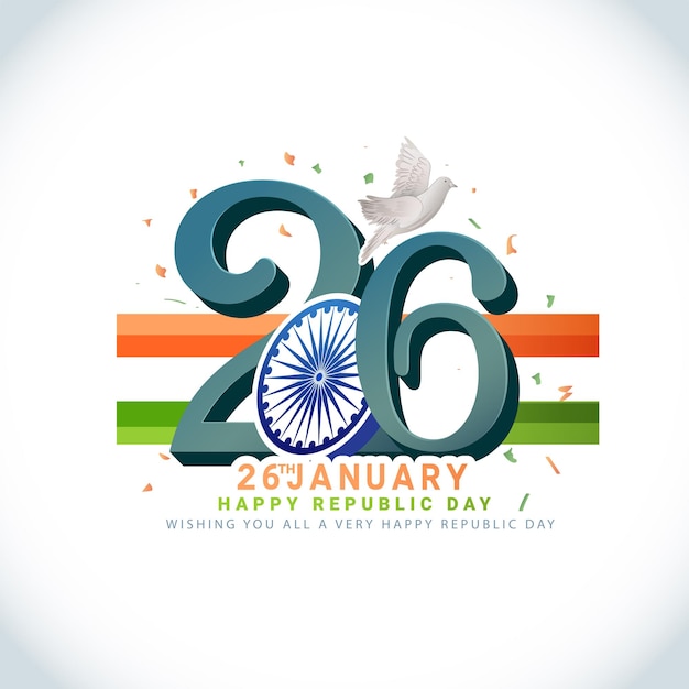 Creative vector Banner Design Illustration Of Republic Day India 26 January