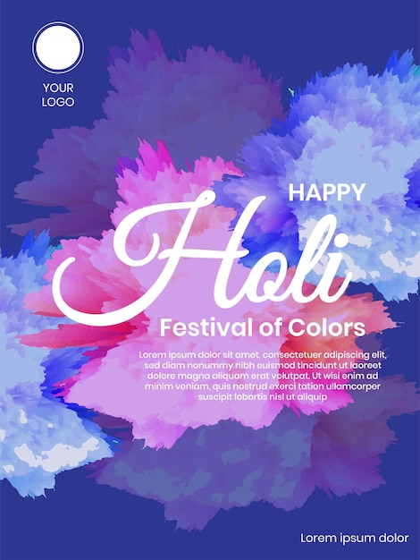 Creative Vector Illustartion of Happy Holi with Splash Style Happy Hloi