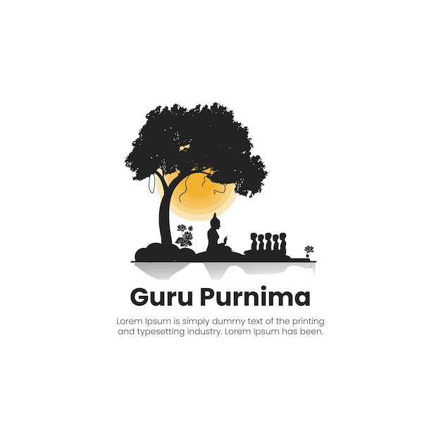 Creative vector Illustration for the Day Of Honoring Celebration Guru Purnima