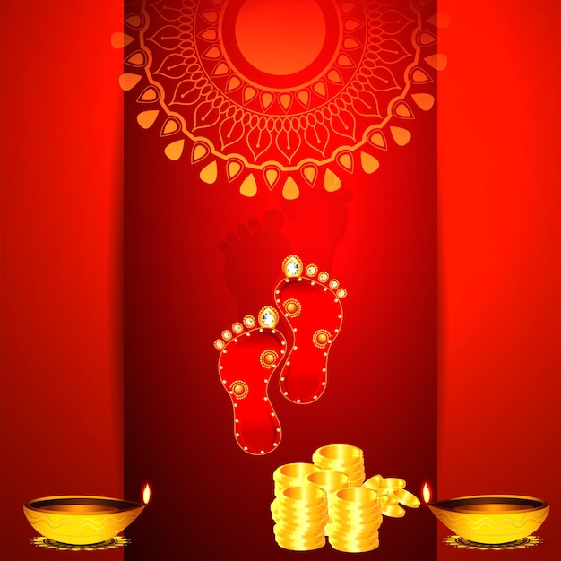 Creative vector illustration of happy diwali background