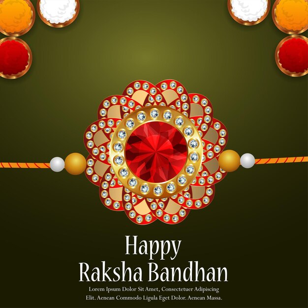 Creative vector illustration of happy raksha bandhan celebration greeting card