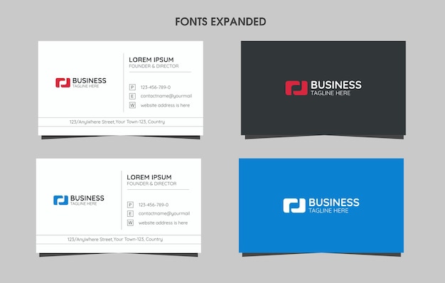 Vector creative vector modern corporate visiting card template for company