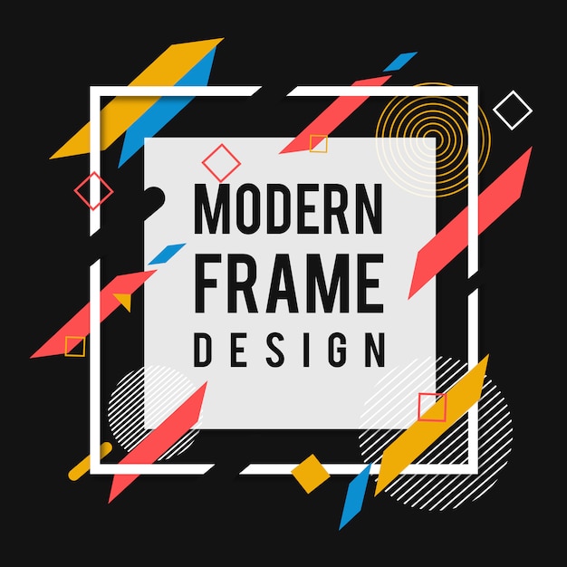 Vector creative vector modern memphis frame