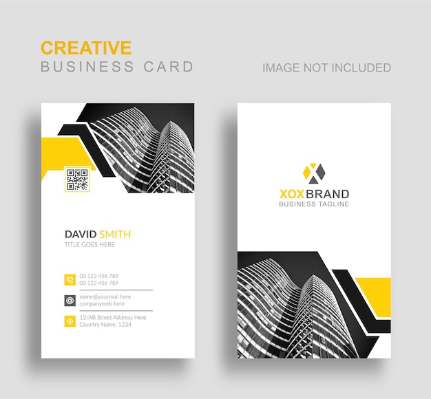 Creative vertical business card