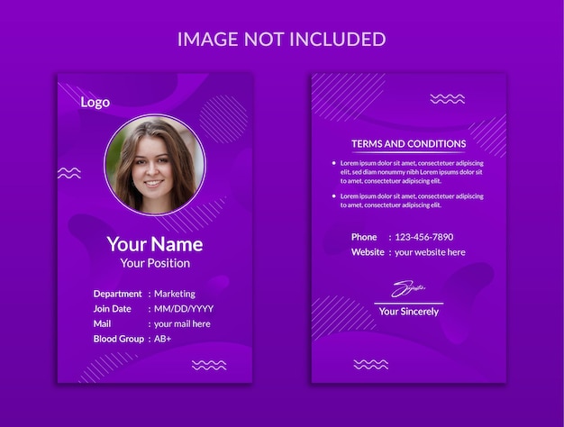 Creative vertical business id card template