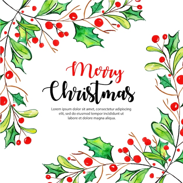 Creative Watercolor Christmas Background