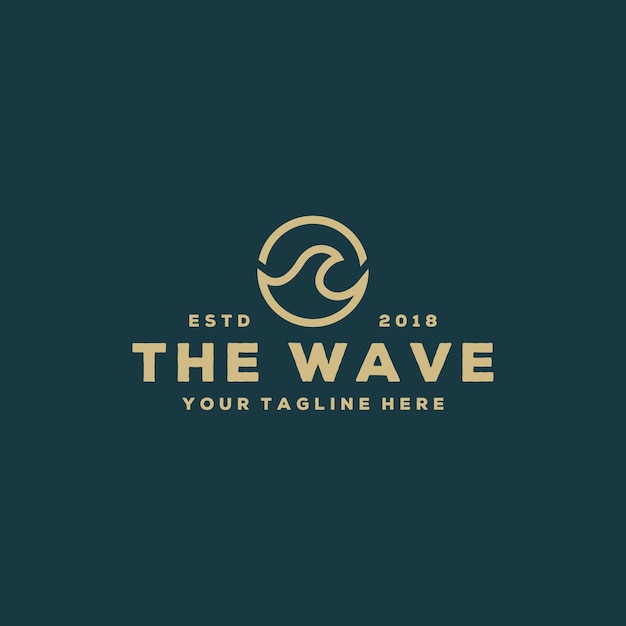 Creative the wave logo design