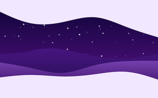 Creative Waves Night Purple background Dynamic shapes composition Vector illustration