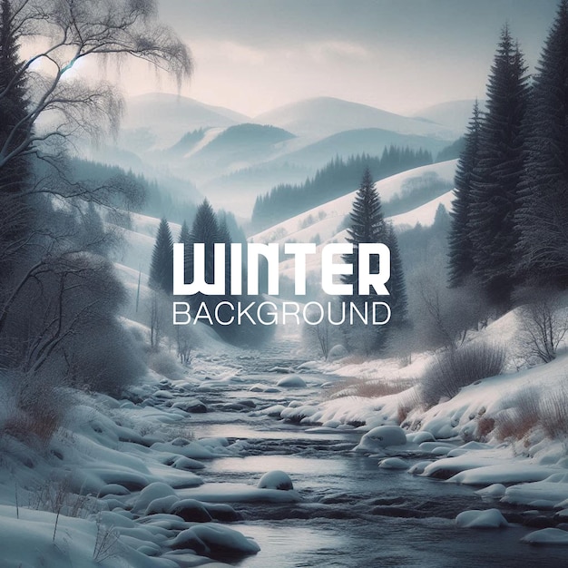 Vector creative winter background