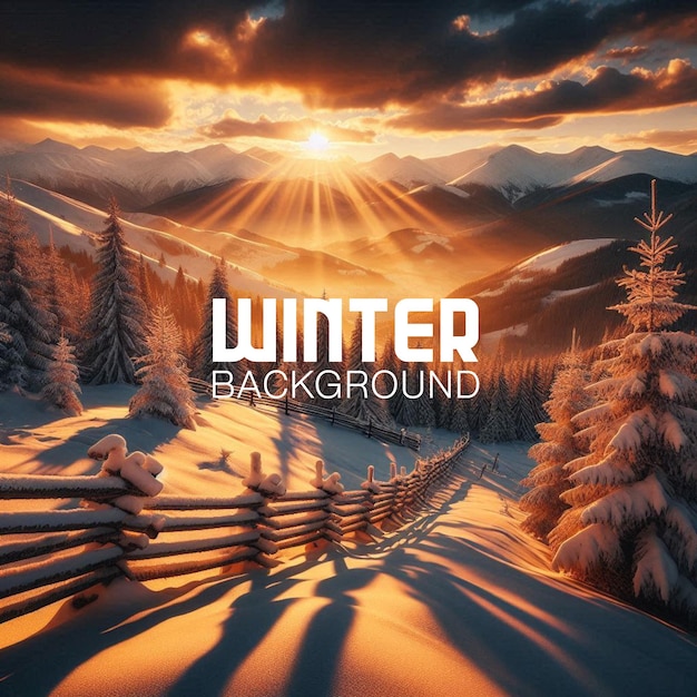 Vector creative winter background