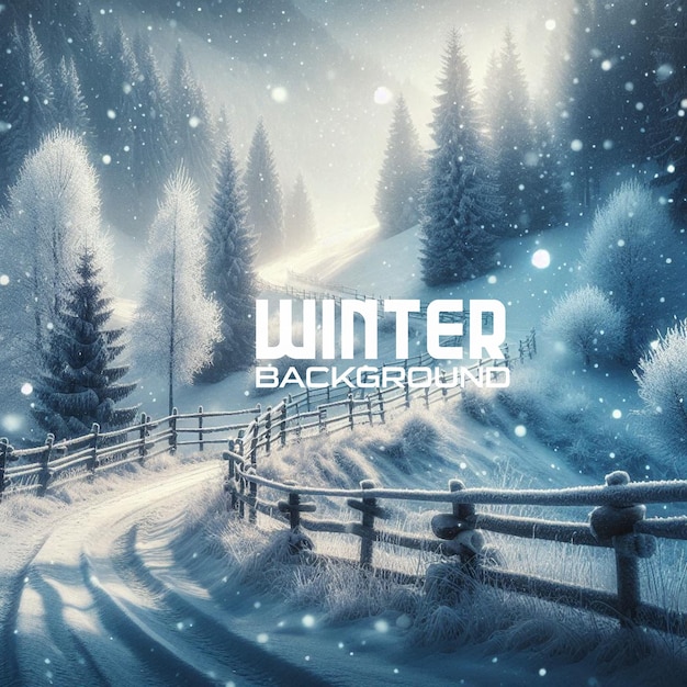 Creative Winter landscape background