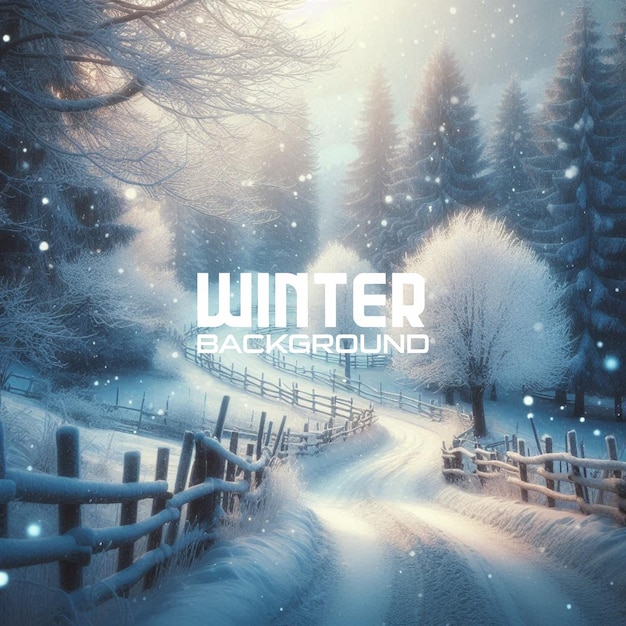 Vector creative winter landscape background