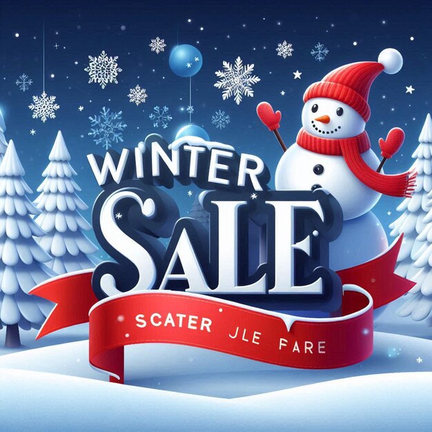 Vector creative winter sale background design