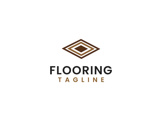 Creative wood flooring logo template