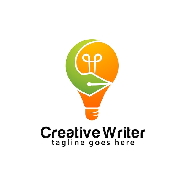 Creative writer logo design template