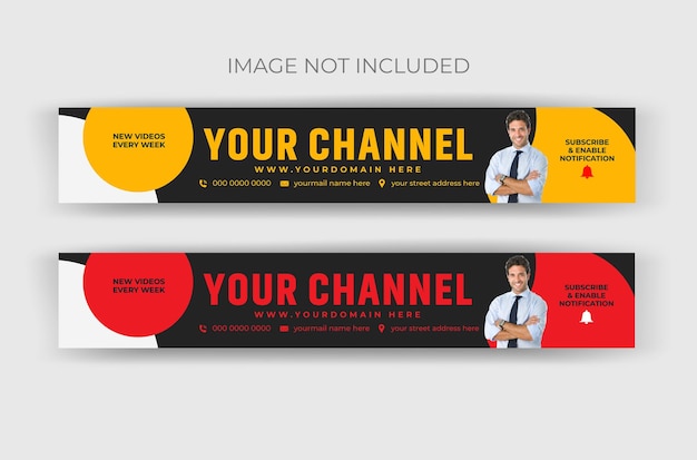 Creative YouTube Channel Art Banner Design and Vector illustration