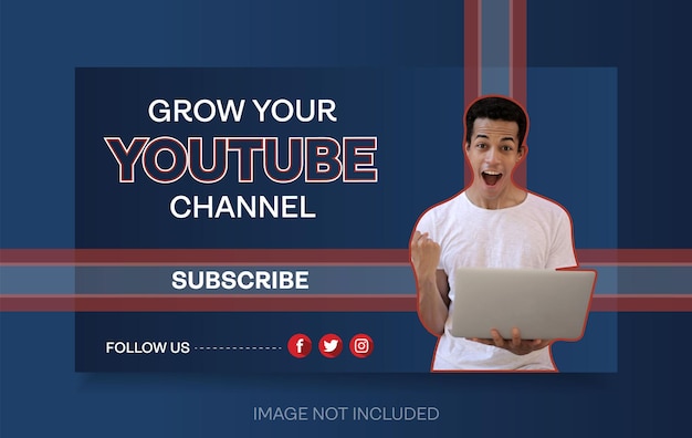 Vector creative youtube thumbnail design